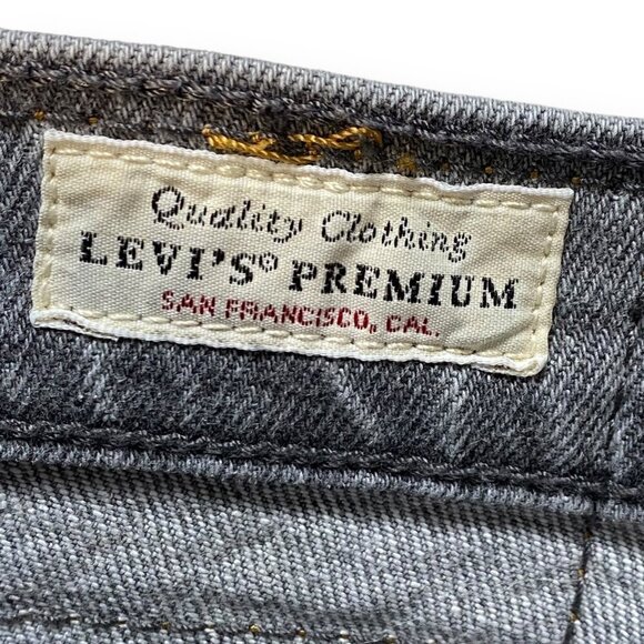 Levi's Wedgie Fit Straight Jeans Womes Sz 28 Smoky Skies High-Rise Big 'E' Denim - Picture 13 of 14